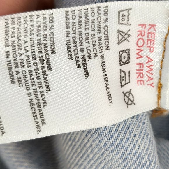 URBAN OUTFITTERS x BDG Light Blue Washed Denim Mini Skirt XS High Waist Raw Hem‎ - Picture 8 of 9